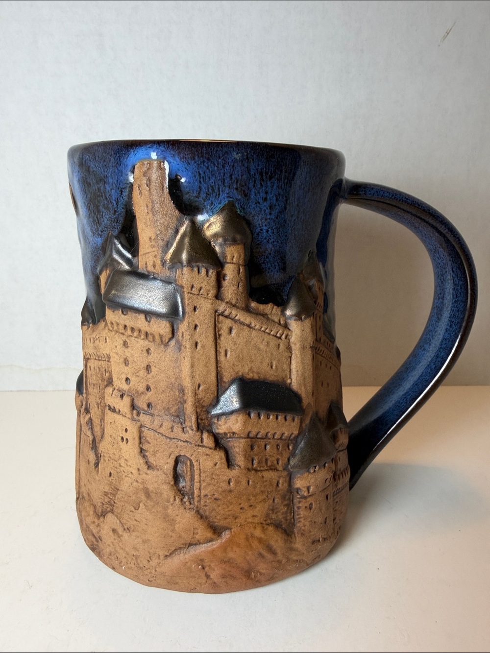 Always Azul Pottery Castle Tankard in Garcia Blue Glaze - Villa Grove, Colorado
